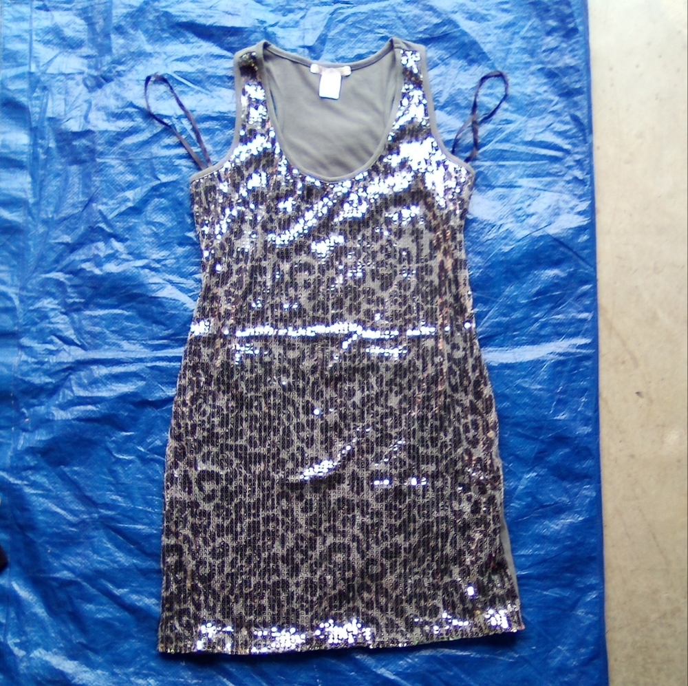 Charlotte Russe Silver Sequin Dress